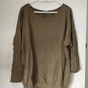 Khaki Women's Relaxed Fit Sweatshirt